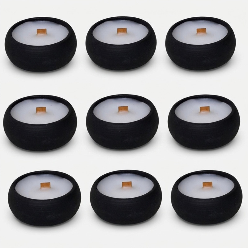 محصول نمونه تستی شمع وارمر مدل ژورنالی کد wooden wick بسته 9 عددی